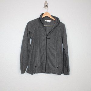 Columbia Charcoal Grey Fleece Zip Up Jacket sz S